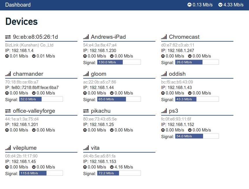 Screenshot of the UI